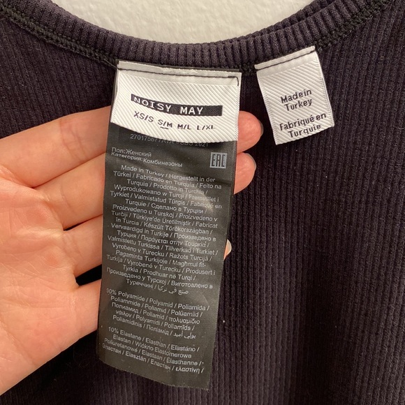 Black Ribbed Unitard S/M - Picture 5 of 8